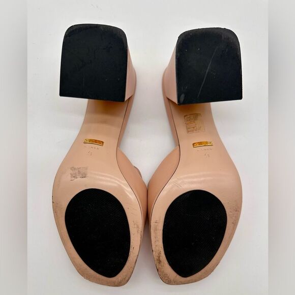Gucci Baby Horsebit Block Heel Slide Mules Leather In Pink  Rose EU 41 US 11 - Picture 6 of 13
